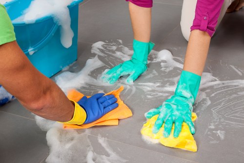 Close-up of a mattress being cleaned in Ealing with vacuum equipment